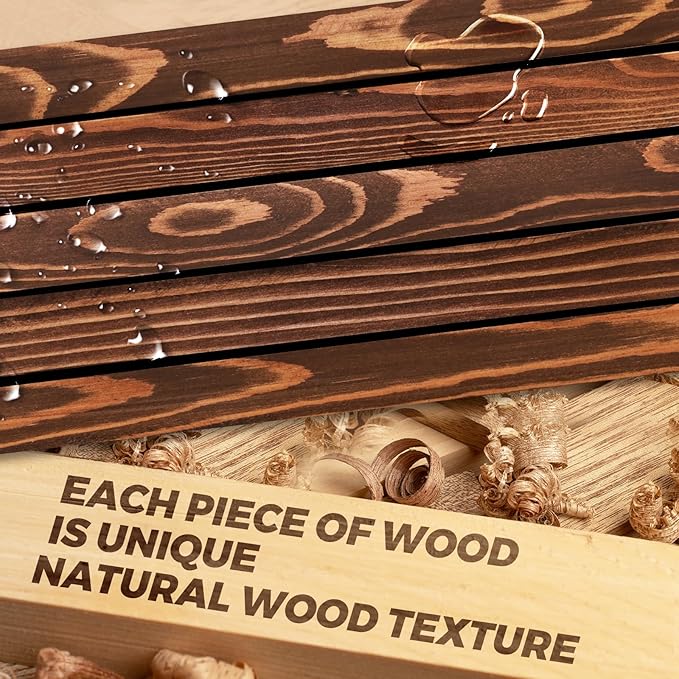 24"x6.8"x1.2" Solid Wood Floating Shelves 2-Pack - Rustic Brown Finish with Hidden Brackets, Perfect for Storage and Décor in Living Room, Kitchen, Bedroom-CasaMuseHome