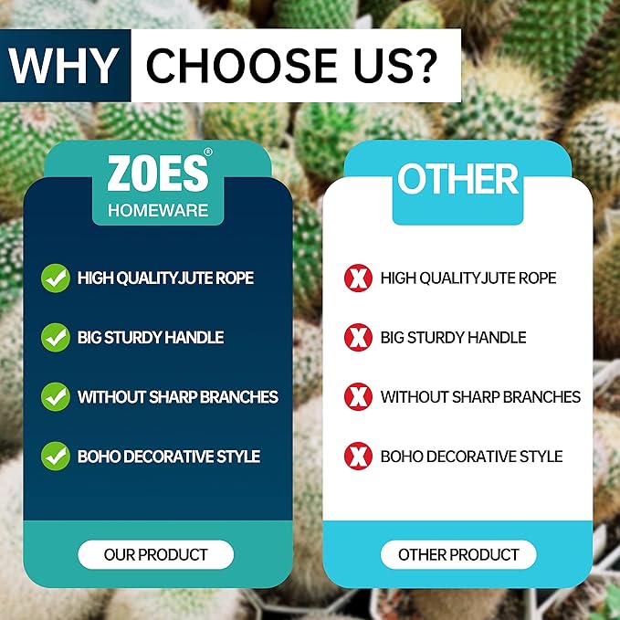 14"x12" Natural Jute Rope Woven Storage Basket with Handles for Plant, Blankets,Toys - Living Room Home Decor,Multifunctional Basket for Organizer,Picnic,Artificial Tree Black and Beige-CasaMuseHome