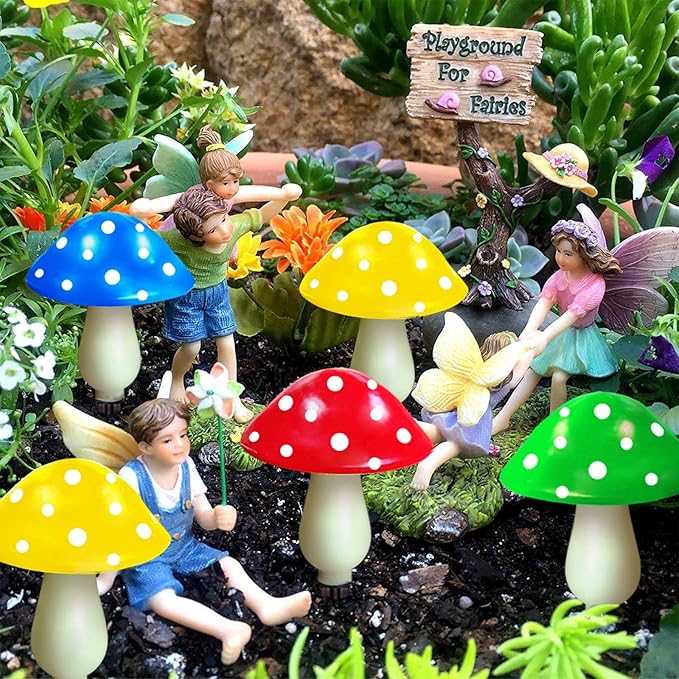 8-Pack Solar Mushroom Lights for Garden Decor, 8 Modes Waterproof Outdoor Garden Mushroom Lamp, Multi-Colored Solar LED Fairy Lights for Christmas Halloween Yard Lawn-CasaMuseHome