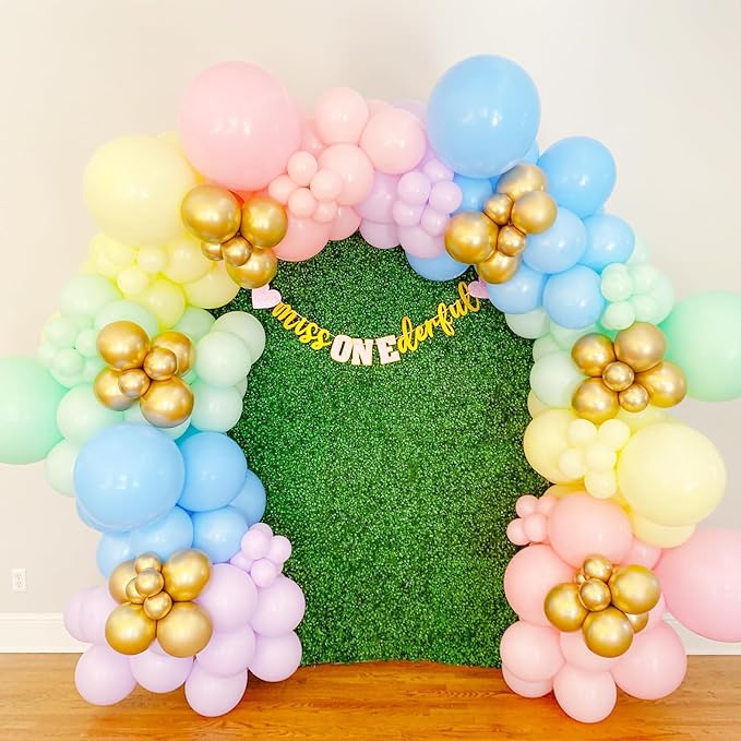 130pcs Pastel Balloons Different Sizes 18" 12" 10" 5" Macaron Latex Balloon Garland Arch Kit for Birthday Easter Baby Shower Graduation Wedding Gender Reveal Anniversary Party Decorations-CasaMuseHome