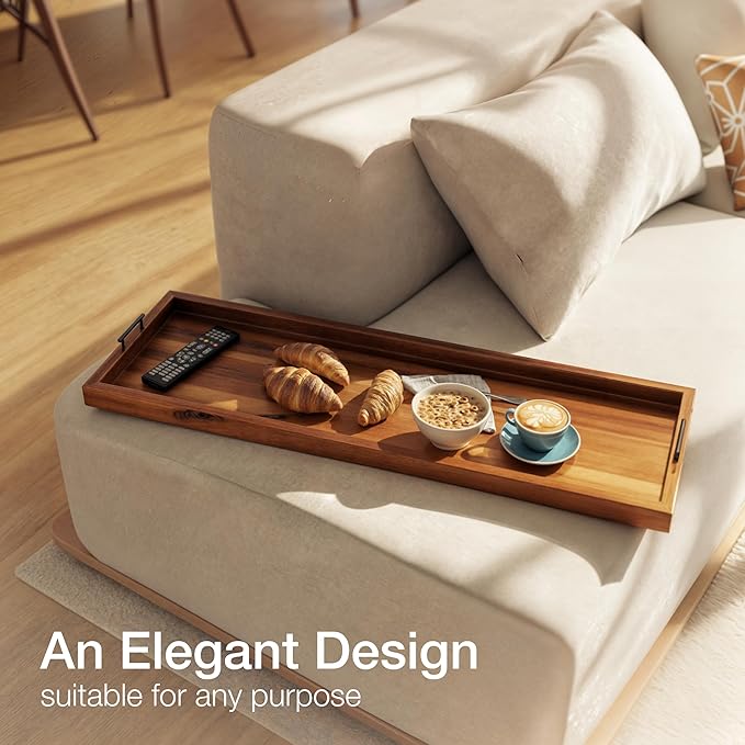 Acacia 36 Inch Extra Large Charcuterie Board with Cheese Knife Set of 4 - Acacia Wood Serving Tray with Handles, Long Charcuterie Board, Large Charcuterie Boards for Party, Wooden Cheese Board-CasaMuseHome