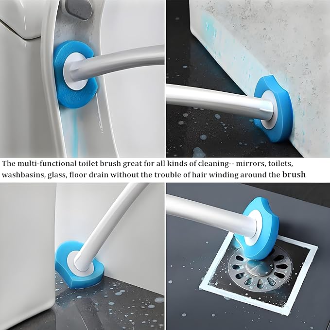 56 Count Toilet Bowl Wand Refills, KIRIKIT Wall-Mounted Disposable Toilet Cleaner Brush Heads for Bathroom Toilet Scrubber Cleaning Accessories, Lavender, Lemon, Ocean-CasaMuseHome