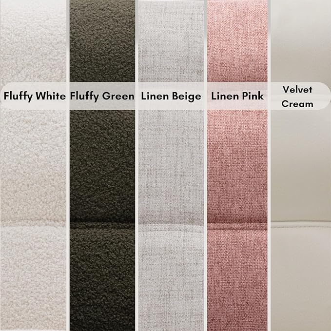 48" Small Loveseat for Small Spaces, Modern Sherpa Mini Sofa Couch 2-Seater Velvet Love Seat with Quilting Back and Gold Legs for Living Room/Bedroom, Cream-CasaMuseHome