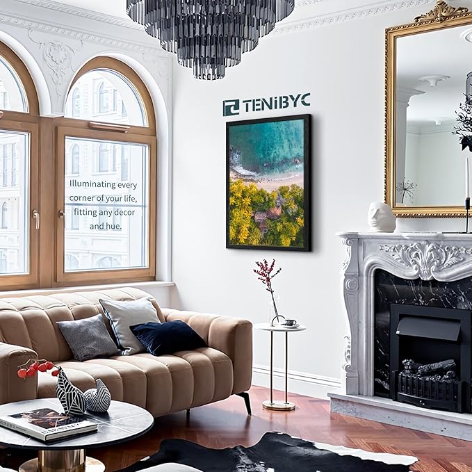 20x30 Poster Frame Set - 3 Pack, Textured Black Solid Wood Picture Frame, Wall Gallery Frame - Wall Hanging-CasaMuseHome