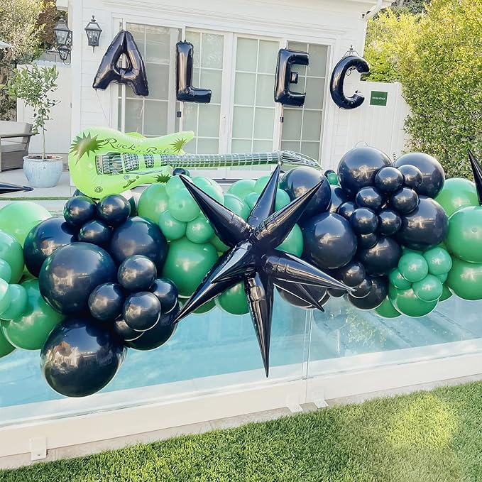 130pcs Dark Green Balloons Different Sizes 18" 12" 10" 5" Hunter Green Balloons for Birthday Dinosaur Baby Shower St. Patrick's Day Summer Jungle Forest Safari Party Decorations-CasaMuseHome