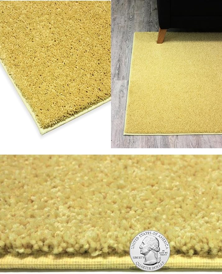 KOECKRITZ Soft and Colorful Kids Classroom Area Rugs (Passes Flammability Pill Test) Many Sizes and Bright Colors to Select from (6' x 6', Lemon)-CasaMuseHome