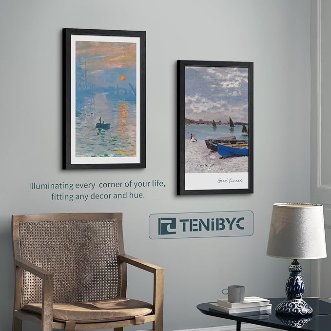 14x24 Poster Frame 3 Pack, Textured Black Solid Wood Gallery Picture Frame - Wall Hanging-CasaMuseHome