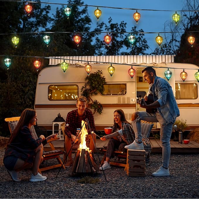 16 Pcs of 11FT Multicolor String Lights with 10 Bulbs, UL Listed Connectable Waterproof Decorative LED Lights Hanging for Backyard Patio, Indoor/Outdoor for Christmas Wedding Party Festival Lighting-CasaMuseHome