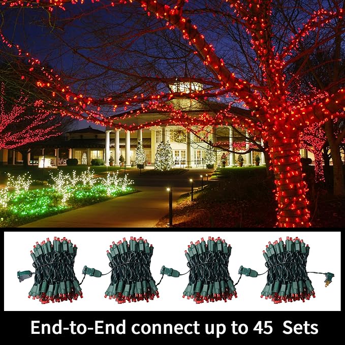 100 Count Red -String Lights - 21.6FT LED Christmas Lights, Mini led Lights for Indoor Outdoor Home Holiday Party Wedding Independence Day Decoration-CasaMuseHome