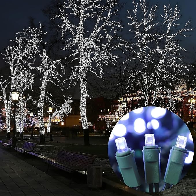 150 LED White String Lights - LED Christmas Decoration, Mini led Lights for Indoor Outdoor Home Holiday Party Wedding Independence Day Decoration-CasaMuseHome