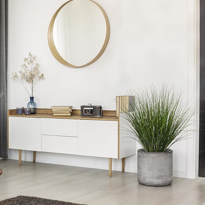 12PCS Fake Plants Artificial Wheat Grass Greenery Plastic Plants Fake Grass Artificial Plants for Outdoor Decor Artificial Grass Plant with Greenery Stems for Indoor Home Decoration 26.4"-CasaMuseHome