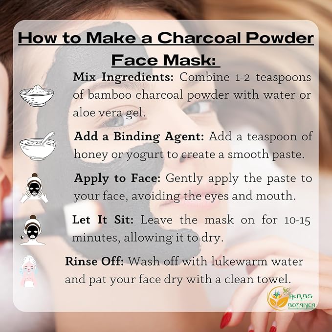Activated Charcoal Powder 100% Food Grade, Natural Detoxifier for Teeth Whitening, Digestive Health, Face Masks, DIY Skincare, Detox Drinks & Bug Bite Relief 3.5 oz Pack-CasaMuseHome