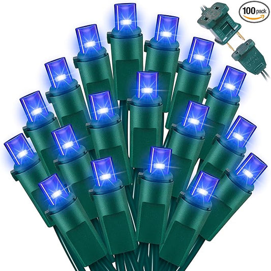100 Count Blue - String Lights - 21.6FT LED Christmas Lights, Mini led Lights for Indoor Outdoor Home Holiday Party Wedding Independence Day Decoration-CasaMuseHome