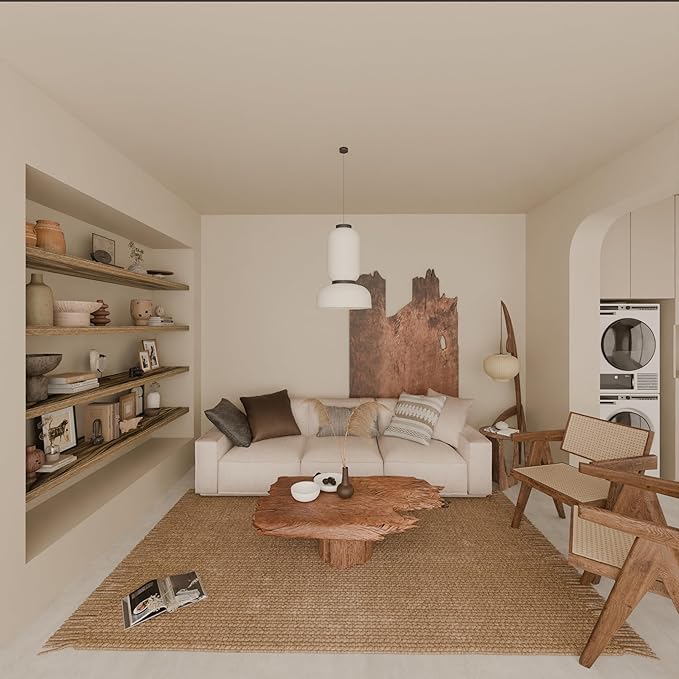 48 Inch Floating Shelves, 8 Inch Deep Floating Shelves for Wall, 5 Tier Hanging Wall Shelf with Invisible Brackets, Wall Mounted Display Shelves for Bathroom, Bedroom, Living Room,5 Tier-CasaMuseHome