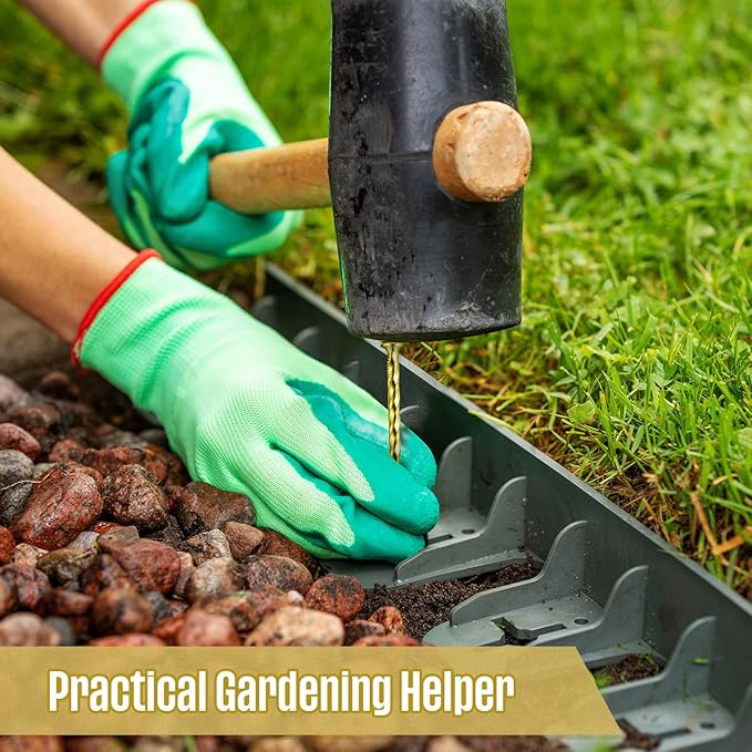 200 Pcs Metal Nails 8 Inch Artificial Spikes Galvanized Spiral Landscape Stakes Edging Spikes Garden Stakes for Fake Landscaping Grass Ground Lawn(Gold)-CasaMuseHome