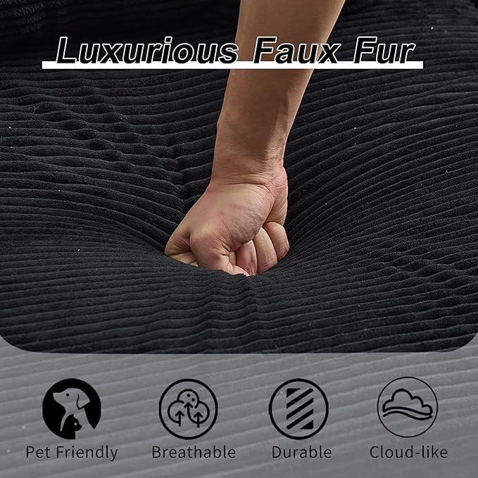 78" W Loveseat Sofa, 4 in 1 Convertible Floor Sofa Bed, Boneless Cloud Couch with Cup Holder, Fold Out Floor Couch, Loveseat Recliner Sleeper for Living Room Bedroom Lounge(Corduroy, White)-CasaMuseHome