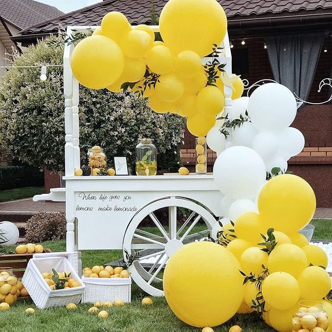 130pcs Yellow Balloons Different Sizes 18" 12" 10" 5" Party Latex Balloons for Boys Girls Birthday Baby Shower Gender Reveal Wedding Sunflower Party Decorations-CasaMuseHome