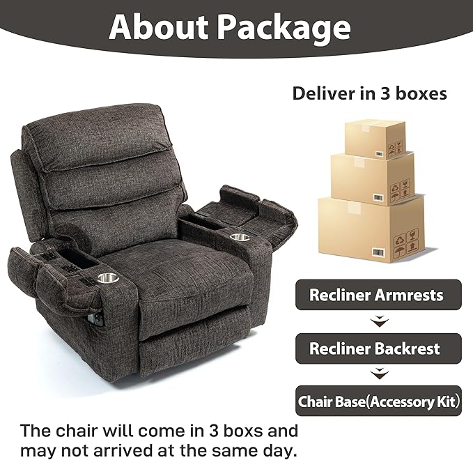 27in Extra Wide Power Lift Recliner Chair for Big Tall with Extended Footrest Heat Massage, Oversized Electric Lift Recliner Chairs for Adults Elderly Seniors, Arm Storage & Cup Holders-CasaMuseHome