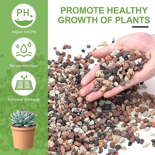 5lbs Small Rocks for Terrarium, Planters Drainage, 1/5 Inch Lava Rock for Bonsai Tree, Decorative Gravel for Succulents, Bamboo, Cactus, Mixed Color-CasaMuseHome