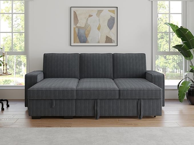 91-inch Reversible Sectional Sleeper-CasaMuseHome