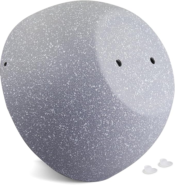 8 inch Small Hanging Planters for Indoor Outdoor Plants, 2 Pack Hanging Flower Pots with Drainage Holes and Chain for Garden Porch, Plastic Hanging Baskets for House Plants, Speckled Grey-CasaMuseHome