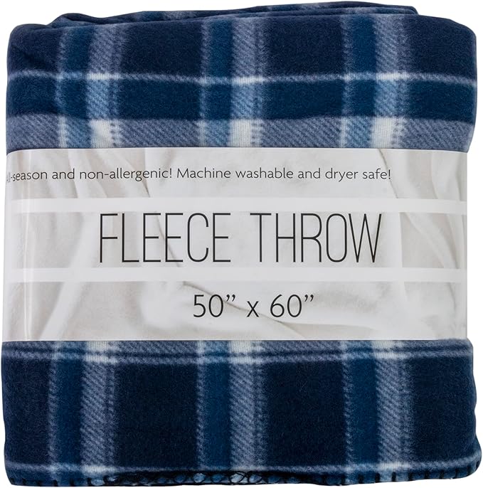 50x60 Throw Blankets, Plaid Fleece Throw Blankets for Bedroom, Couch, Livingroom, Chair, Pets, Outdoors-CasaMuseHome