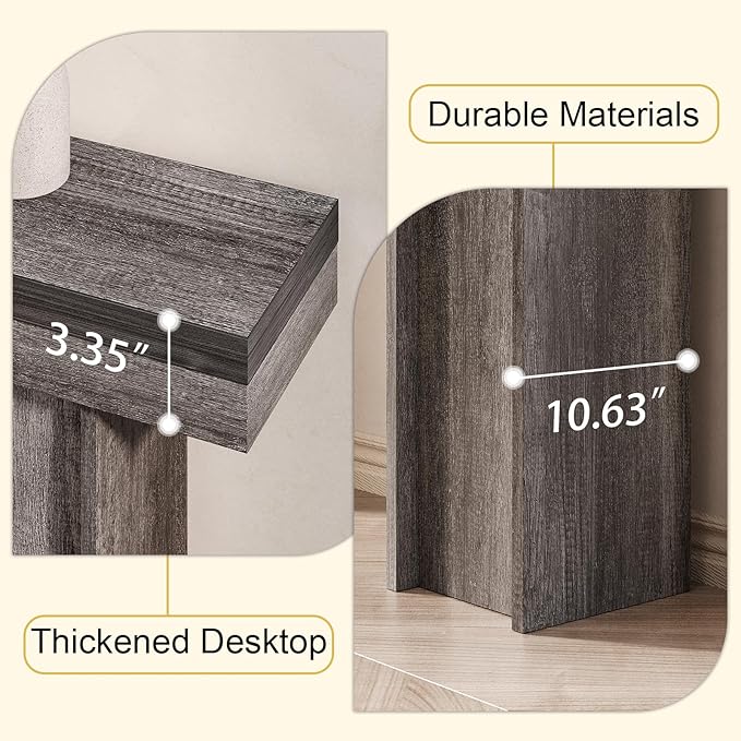 55Inch Farmhouse Console Table,Wooden Rectangular Sofa Table Behind The Couch,Entryway Console Table with Storage for Living Room, Hallway,Entrance (Grey)-CasaMuseHome