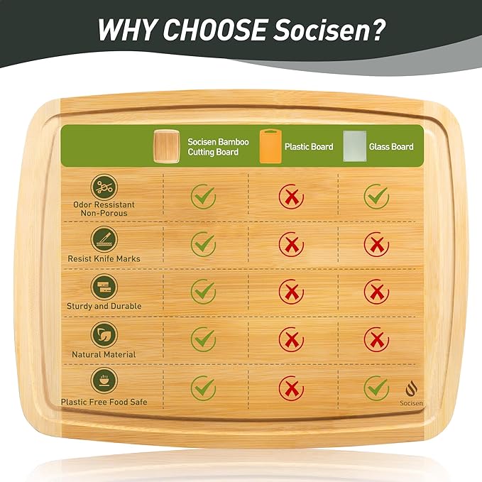 3 packs Bamboo Cutting Board Set Non Slip Feet Over Sink For Kitchen Meal Prep & Serving Brides Her Wedding Day Bridal Shower Engaged Wed House Christmas Married Future Unique Cool Gifts-CasaMuseHome