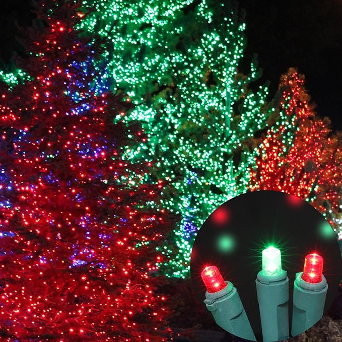 100 Count Red and Green - String Lights - 21.6FT LED Christmas Lights, Mini led Lights for Indoor Outdoor Home Holiday Party Wedding Independence Day Decoration-CasaMuseHome