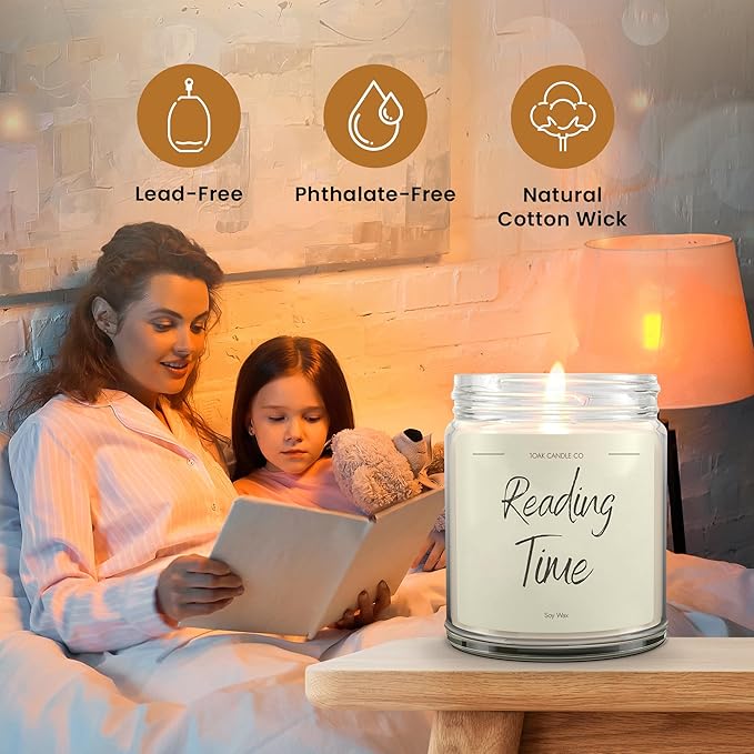 1OAK Vanilla Soy Candles - Reading Candle - Gifts for Readers - Cool Gifts for Book Lovers Women - Book Themed-CasaMuseHome