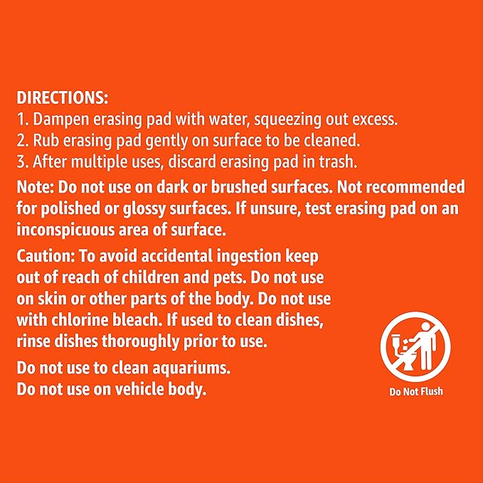 Amazon Basics Extra Durable Eraser, Cleaning Sponges, Removes Scruff Marks and Dirt from Any Surface (2 Packs of 7)-CasaMuseHome