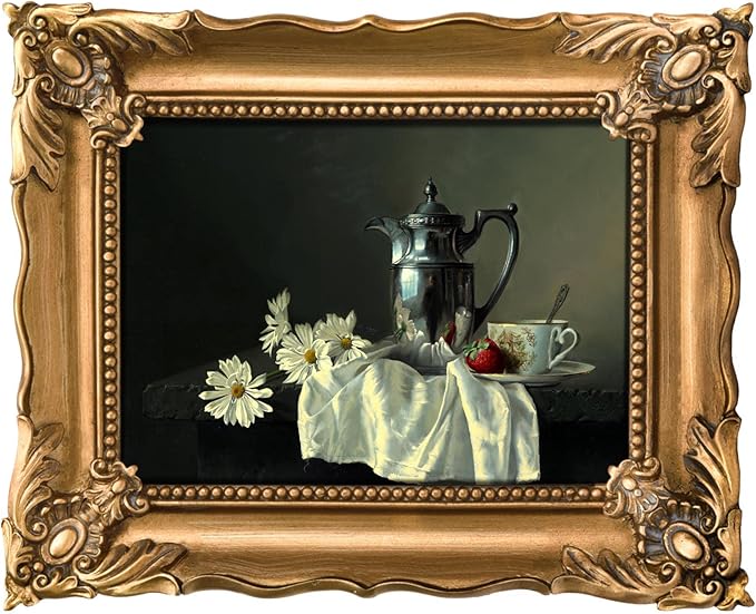 5x7 Vintage Picture Frame with Embossed Flower Design, Ornate Gold Frame for 5x7 Pictures, Hand-Crafted Resin Antique Frames for Tabletop & Wall Hanging, Home Decor (Bronze)-CasaMuseHome