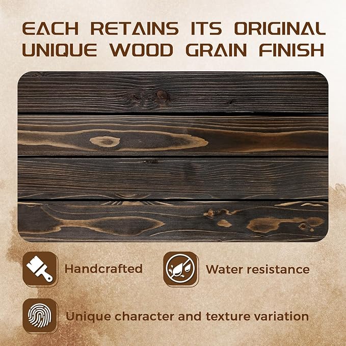 72x8x3 Fireplace Mantel - Solid Rustic Wood - Wall Mounted Floating Shelf with Invisible Heavy Duty Steel Bracket (Weathered Black)-CasaMuseHome