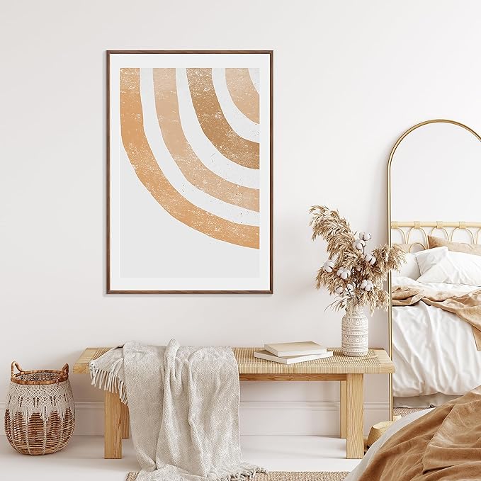 27x40 Poster Frame Natural Solid Walnut Photo Frames with 24x36 Removable Mat Wall Hanging Large Handcrafted Frame with HD Plexiglass Wall and Tabletop Display Large Picture Frame-CasaMuseHome