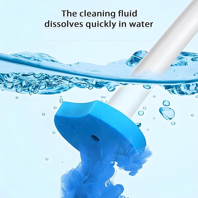 56 Count Toilet Bowl Wand Refills, KIRIKIT Wall-Mounted Disposable Toilet Cleaner Brush Heads for Bathroom Toilet Scrubber Cleaning Accessories, Lavender, Lemon, Ocean-CasaMuseHome