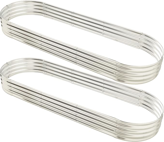 9 ft x 3 ft Raised Garden Bed Metal Elevated Planter for Vegetable Flower Herb (2pk)-CasaMuseHome