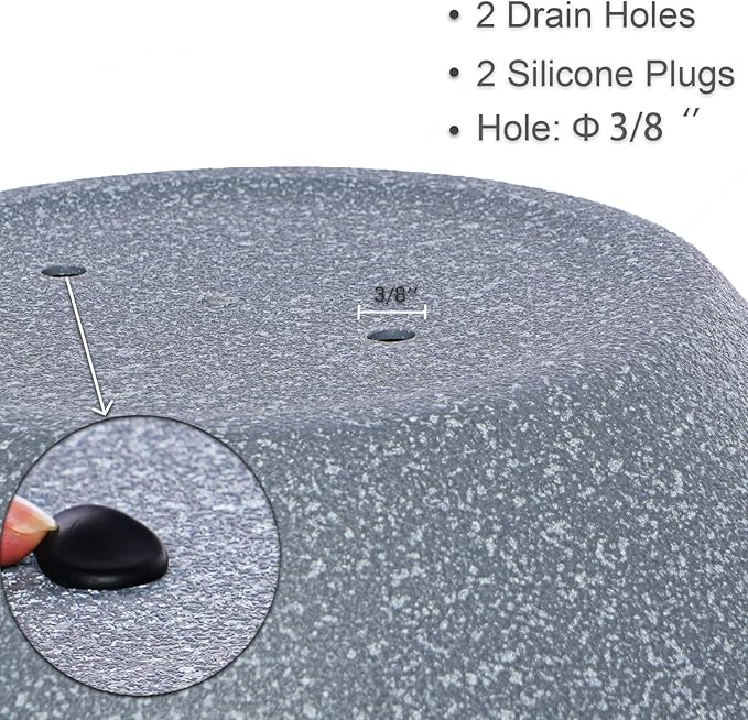 13 Inch 2 Pack Large Hanging Planters for Indoor Outdoor Plants, Plastic Hanging Basket Pots for House Plants Flowers, Grey-CasaMuseHome