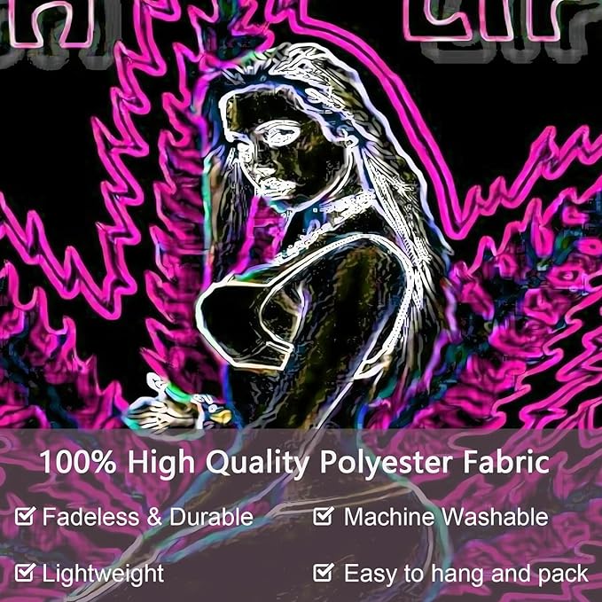 ADDWel Blacklight Tapestry for Bedroom, Tapestry Glow In The Dark, UV Reactive Black Light Posters Wall Hanging for Bedroom Dorm Living Room Backdrop Decor-CasaMuseHome