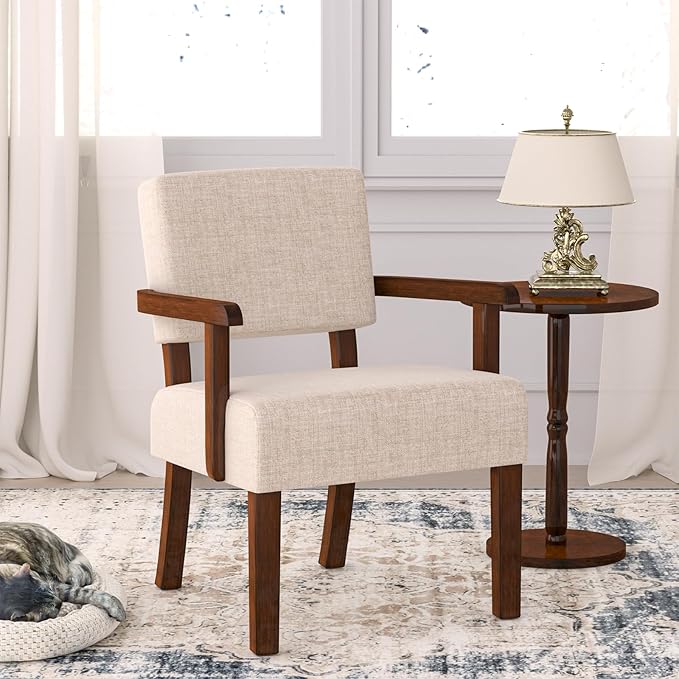Accent Chair, Oversize Living Room Chairs with Soft Seat & Armrests for Living & Dinning Rooms-CasaMuseHome