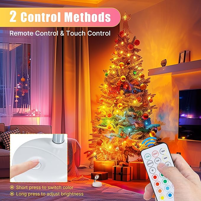 4 Pack Battery Operated Spot Lights Indoor, 13 Color Plant Uplighting Decor, Wall Lights for Pictures, Display for Tree Artwork Bookshelf-CasaMuseHome