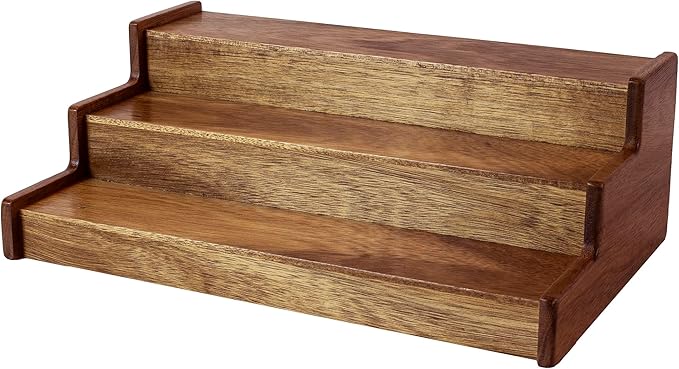 Acacia Wood 3 Tiered Spice Rack, 3 Tier Spice Organizer for Cabinet or Kitchen-CasaMuseHome