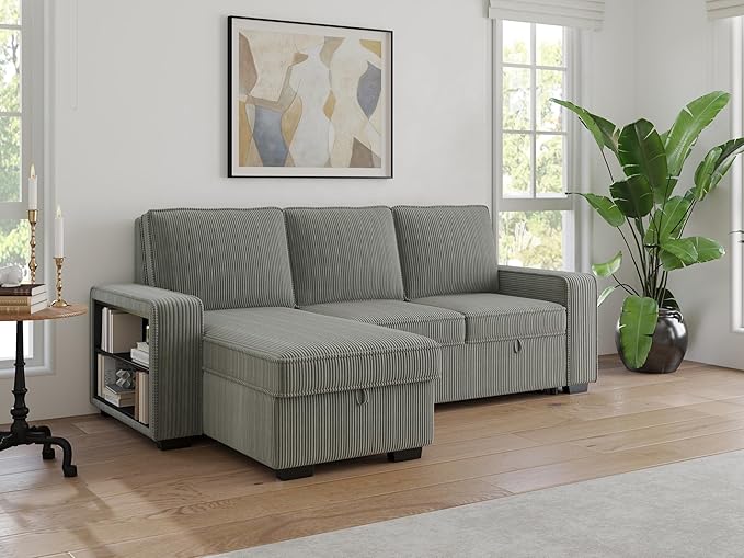91-inch Reversible Sectional Sleeper-CasaMuseHome
