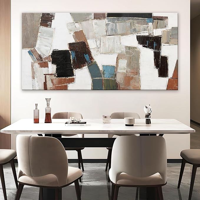 Abstract Wall Art Large Canvas Wall Art Decor Modern Wall Art Decor Minimalist Geometric Line Wall Decor Artwork for Walls Textured Wall Art Prints For Room Living Room Bedroom Office Wall Decor 29"X58"-CasaMuseHome