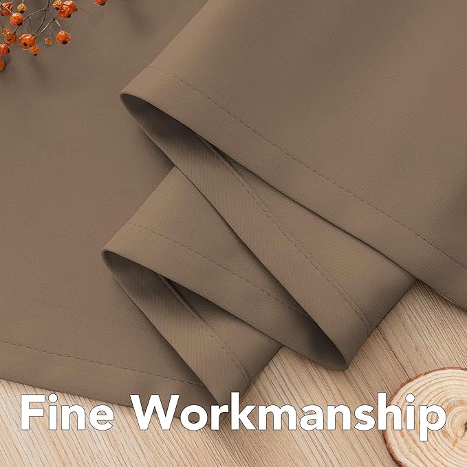 H.VERSAILTEX Thermal Insulated Blackout Window Panels Microfiber Formaldehyde-Free Kids Curtains for Holiday Season Home Decoration,Grommet Top,52 by 96 - Inch - Macchiato - Set of 2-CasaMuseHome