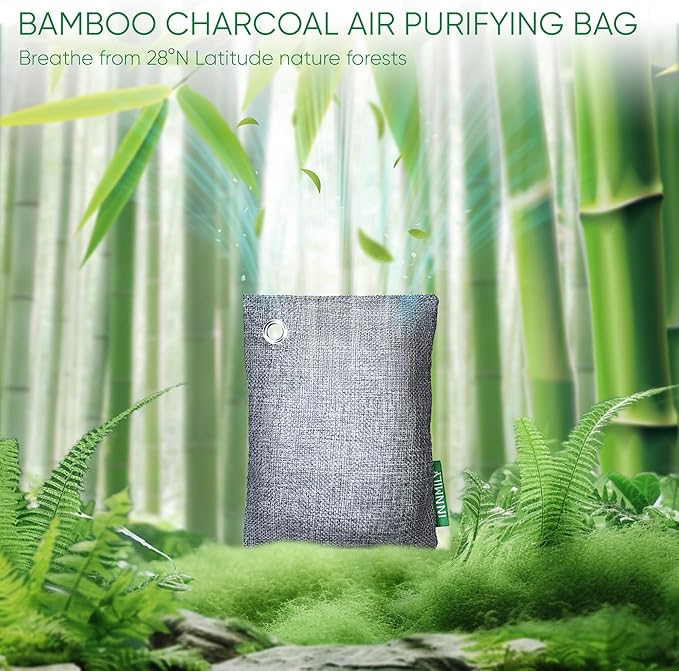 Activated Charcoal Odor Absorber, Odor Eliminator for Strong Odor,Bamboo Charcoal Air Purifying Bags for Home Car Closet Pet, Smoke Room Deodorizer (12 Packs, Unscented)-CasaMuseHome