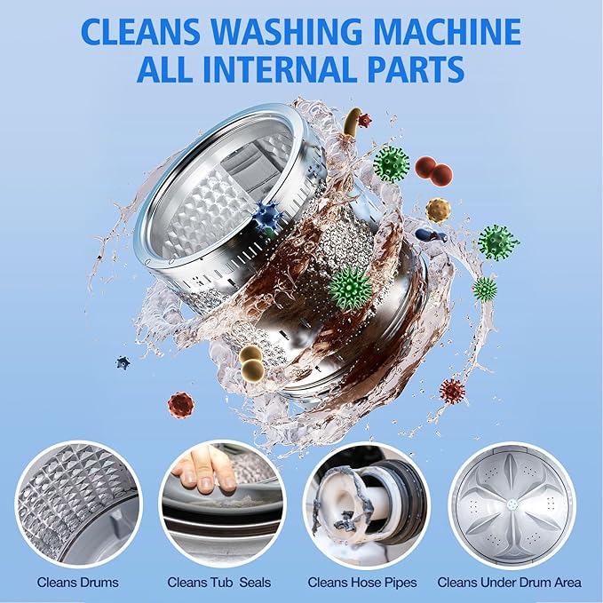 36Pack Washing Machine Cleaner Tablets-18 Month Supply,Washer Machine Cleaner Formulated For Pet Owners,Easy Pet Hair Remover for Laundry,Compatible with HE, Top & Front Load Washer.Septic Safe-CasaMuseHome