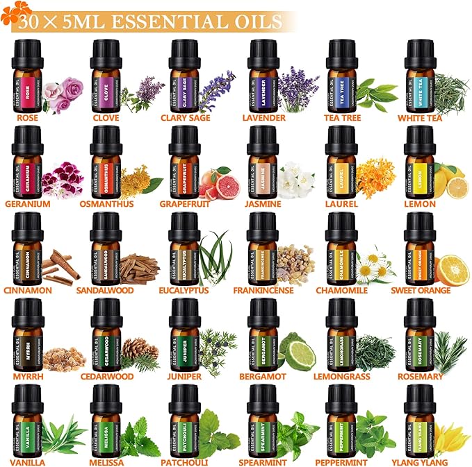 550 ML Aroma Diffiser with Essential Oils Set, Essential Oil Diffuser with Remote, Ultrasonic Technology Aromatherapy Diffusers Auto Shut-Off for Office, Home-CasaMuseHome