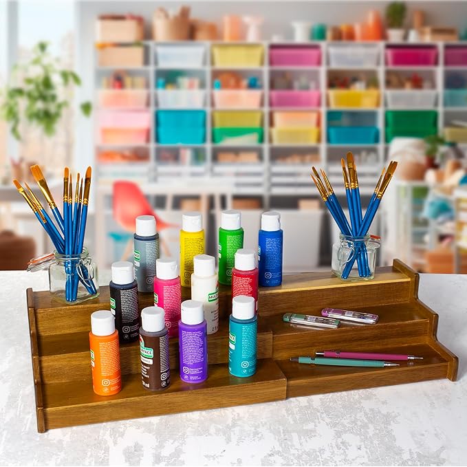 Acacia Wood 3 Tiered Spice Rack, 3 Tier Spice Organizer for Cabinet or Kitchen-CasaMuseHome