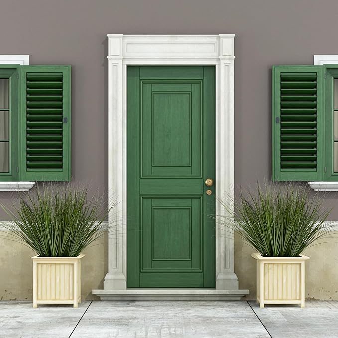 16PCS 17.3" Fake Plants Artificial Wheat Grass Greenery Plastic Plants Fake Grass Artificial Plants for Outdoor Decor Artificial Grass Plant with Greenery Stems for Indoor Home Decoration-CasaMuseHome