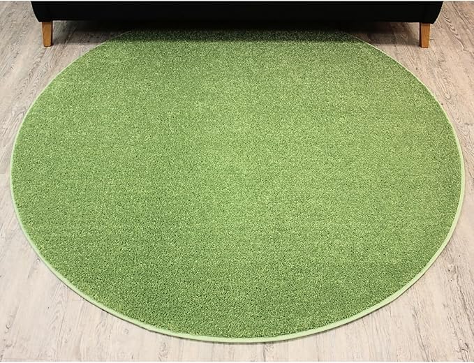 KOECKRITZ Soft and Colorful Kids Classroom Area Rugs (Passes Flammability Pill Test) Many Sizes and Bright Colors to Select from (10' Round, Lime)-CasaMuseHome